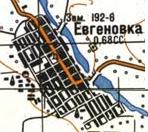 Топографическая карта Евгеновки