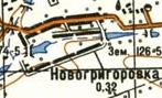Топографическая карта Новогригоровки
