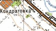 Топографическая карта Кондратовки
