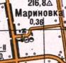 Топографическая карта Мариновки