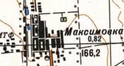 Топографическая карта Максимовки