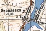 Топографическая карта Яковлевки