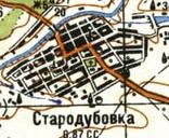 Топографическая карта Стародубовки