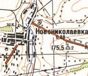 Топографическая карта Новониколаевки
