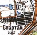 Топографическая карта Спартака