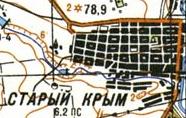 Топографическая карта Старого Крыма