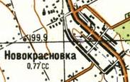 Топографическая карта Новокрасновки
