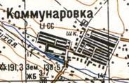 Топографическая карта Комунаровки