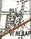 Топографическая карта Угледара