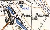 Топографическая карта Ясной Поляны