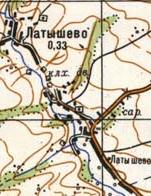 Топографічна карта Латишевого