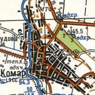 Топографическая карта Комара