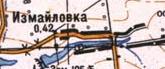 Топографическая карта Измайловки