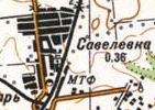 Топографическая карта Савелевки
