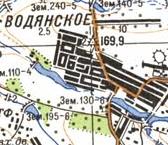 Topographic map - Vodyanske