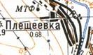 Topographic map of Pleschiyivka