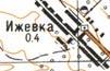 Topographic map of Izhevka