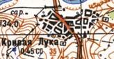 Топографическая карта Кривой Луки