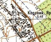 Топографическая карта Коровьего Яра