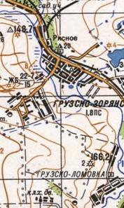 Топографічна карта Грузько-Зорянського