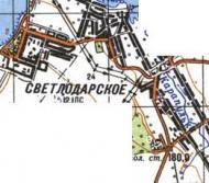 Топографическая карта Светлодарска