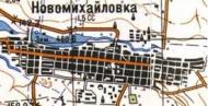 Топографическая карта Новомихайловки