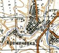 Топографическая карта Кременевки