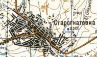 Топографическая карта Старогнатовки
