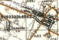 Топографическая карта Новозарьевки