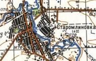 Топографическая карта Старомлиновки