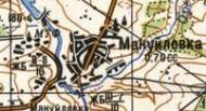 Топографическая карта Мануйловки