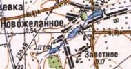 Topographic map of Novozhelanne