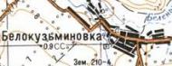 Топографическая карта Белокузьминовки