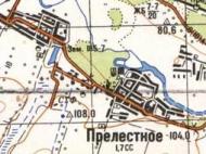 Topographic map of Prelesne