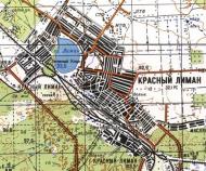 Topographic map of Krasny Lyman