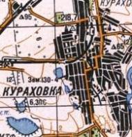 Топографическая карта Кураховки