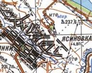 Топографическая карта Ясиновки