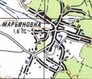 Топографическая карта Марьяновки