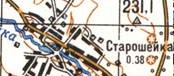Топографическая карта Старошейки