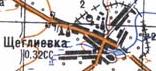 Топографическая карта Щеглиевки