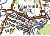 Топографическая карта Камянки