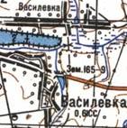 Топографическая карта Василевки
