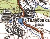Топографическая карта Голубовки
