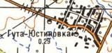 Топографическая карта Гуты-Юстиновки