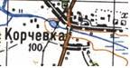 Топографическая карта Корчевки