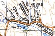 Топографічна карта Огіївки
