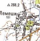 Топографічна карта Лемешів