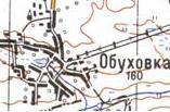 Топографічна карта Обухівки