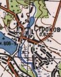 Топографическая карта Строкова