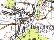 Топографічна карта Озадівки